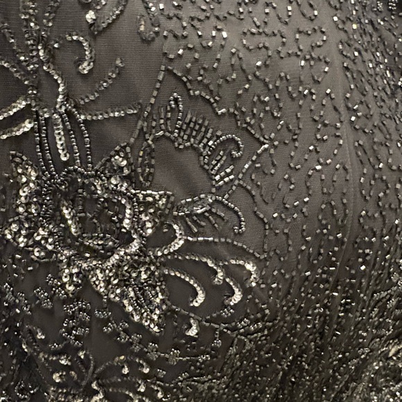 Pisarro Nights Glittering Charcoal & Silver Cocktail Dress – Size 16R - Picture 7 of 9